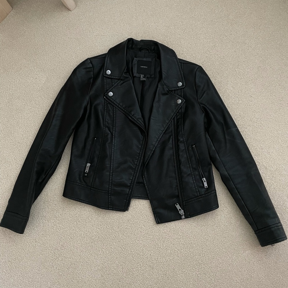 Black Faux Leather Jacket
